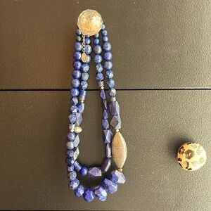 Silpada chunky dark blue necklace